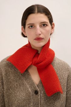 A cozy, hand knit micro scarf in a soft, responsibly sourced Merino wool. Small enough to add a pop of color to your look or simply keep your neck warm under a collared coat. Designed in New York and produced by independent knitwear experts overseas. Ethically Made in China 100% Merino Wool Measurements: 38" x 6" Micro Scarf, Small Neck Scarves, 2024 Wishlist, Merino Wool Scarf, Slow Fashion Brands, Collared Coat, Woven Top, Engineered Garments, Winter 2024