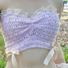 Crochet Tops Aesthetic, Crochet Top Free Pattern, Pink Corset, Pattern Collection, Christmas Sweater, Handmade Crochet, Revenge, Crochet Top, Free Pattern