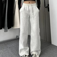 Grey Baggy High Waist Jogger Pants: Warm Casual Trousers  1Measurement In CMsizeWaist(cm)Hips (cm)Pant Length(cm)S6090100M6294101L6698102XL701021032XL74104104 Casual Wide Leg Winter Cargo Pants, Casual Wide Leg Pants For Winter, Casual Wide Leg Full Length Pants For Winter, Casual High Waist Winter Bottoms, High Waist Casual Pants For Winter, Casual High Waist Pants For Winter, Casual High Waist Bottoms For Winter, Trendy Straight Sweatpants For Winter, Casual High-waist Winter Bottoms