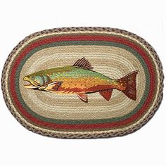 a fish rug is shown on a white background