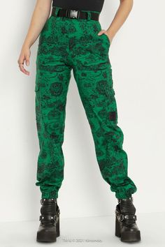 Hyrule Map Green Cargo Pants ($109AUD) BlackMilk Clothing Ivy Fashion, Daisy Shorts, Fit Cargo Pants, Outfit For Travel, Green Cargo Pants, Black Cargo Pants, Green Cargo