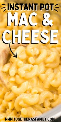 One picture of Mac and cheese inside an instant pot insert with a text box at the top with the title. Homemade Mac And Cheese Instant Pot, Mac And Cheese Recipe Instant Pot, Easy Chicken Instant Pot Recipes, Pasta Recipes Side Dish, Pressure Cooker Recipes Easy, Instant Pot Recipes Desserts, Instant Pot Macaroni And Cheese, Chicken Instant Pot Recipes, Instant Pot Mac And Cheese