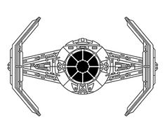 the star wars vehicle is shown in black and white