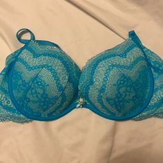 Victoria Secret 32d Brand New Without Tags Victoria's Secret Stretch Blue Bra, Victoria's Secret Blue Push-up Bra, Victoria's Secret Blue Underwire Bra, Blue Push-up Bra With Lined Body, Blue Partially Lined Underwire Bra, Fitted Lace Bra In Light Blue, Elegant Blue Bra For Spring, Elegant Blue Spring Bra, Victoria's Secret Padded Blue Bra