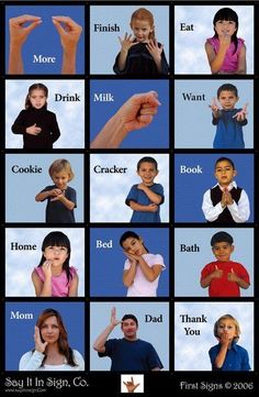 This is an ASL (American Sign Language) poster made with lenticular graphics. When you walk pass the poster or look at it and lean left to right the images chan Sign Language Poster, Language Poster, Baby Sign Language