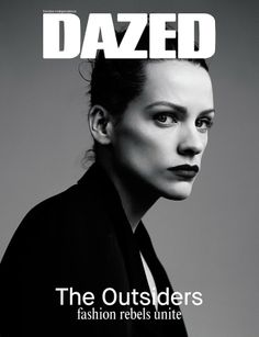 the cover of dazed magazine features a woman in black