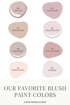 the color scheme for our favorite blush paint colors, which are available in various shades