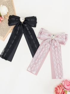 The price is for a brooch only, others are not included. Black Laces, Kawaii Fashion, White And Black, Red And White, Black Pink, Lace, Red, Pink, Black