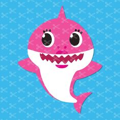 a pink and white shark with big eyes