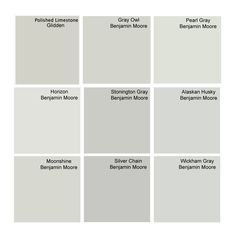 the color scheme for gray is shown in several different styles and colors, including white