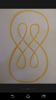 an image of a drawing on paper with lines in the shape of two spirals