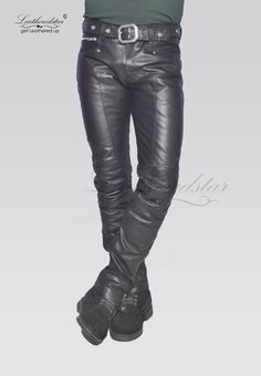 Hi, :) You are looking at the pictures of me wearing the Leather jeans/ pant that is made by me and my team, So you are looking at a piece of OUR WORK! :) A beautifully designed leather pant that will be made in soft Sheepskin Black color leather, Zippers, round panel, Knee details, Rivets, Flap pockets are the kye accents that enhance the look of this leather gear that looks great when woren with boots or Sneakers, A SKINTIGHT yet comfortable wear for LEATHER LOVERS It fits SKINTIGHT!! a stylish wear with all the attractive details like, FLAP POCKETS, RIVETS, Round panel on rear etc adds to the look If you were this pair.. you will get NOTICED!! :) Size: Choose the size that suits you the best and I encourage you to get this MADE TO MEASURE or just send us size of your actual waist measur Fitted Biker Jeans For Biker Events, Edgy Straight Leg Leather Pants With Belt Loops, Fitted Leather Punk Bottoms, Punk Style Fitted Leather Bottoms, Fitted Punk Leather Bottoms, Black Leather Full-length Jeans, Punk Leather Pants For Biker Events, Fitted Punk Leather Pants, Biker Style Leather Pants