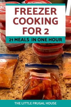 freezer cooking for 2 meals in one hour the little frugal house is open