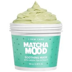 WASH-OFF FACE MASK, SOOTHING GREEN TEA: This green tea-scented wash-off mask is sorbet inspired and infused with antioxidant-rich matcha, soothing aloe and radiance enhancing vitamin B3 to calm, soothe, and refresh stressed complexions. KEY INGREDIENTS: Green Tea Extract is a powerful antioxidant known to soothe and revitalize skin. Aloe Extract calms and balances the complexion to restore skin. Glacier Water helps refresh & hydrate the complexion. Made in South Korea Tea Skincare, I Dew Care, Soothing Face Mask, Face Mask Skin Care, Korean Facial, Serum For Dry Skin, Korean Face Mask, Skin Care Face Mask, Skin Care Order