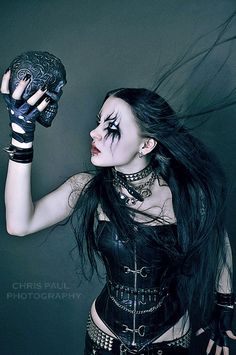 Black Metal Barbie Beautiful Darkness, Punk Glam, Black Metal Art, Metal Chicks, Rocker Chick, Witch Dress