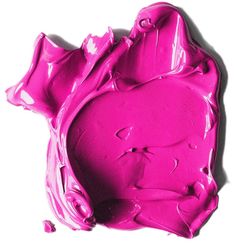 a close up view of pink paint on a white background