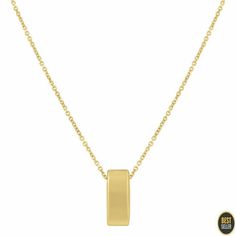 Solid 14kt Yellow Gold Bar Necklace Chain Size 18 Inches Girls Gift Jewelry #Chain Gold Bar Necklace, Gold Bar