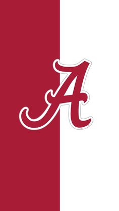 the university of atlanta logo on a red and white striped background