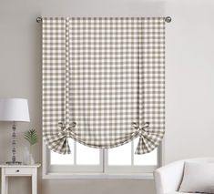 PRICES MAY VARY. Includes 1 Piece Tie Up Shade Curtain with two adjustable ties that can be adjusted to the height you desire. Single Curtain Measures: 42" Wide and 63" Long. Rod Pocket insert can fit rods up to 1.5" inch thick. Made of 60% Polyester, 40% Cotton Easy Care Machine Washable.Tumble Dry Low. Decorate any room in your home with this beautiful classic Buffalo Checker Plaid Pattern Tie Up Shade Curtain. This curtain works well with many decorating styles such as Modern Farmhouse, Frenc Shade Curtain, Tie Up Shades, Pocket Window, Buffalo Check Plaid, Decorating Styles, Drape Panel, Curtain Ties, Rod Pocket Curtains, Buffalo Check