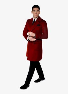 Zane Barläs Overcoat Red Cashmere Overcoat Custom Suits for Men and Women Oxblood Red, Brace Yourself, Red Design, Shoulder Shirts, Modern Man, Classic Elegance, Gq, Double Breasted, Turning