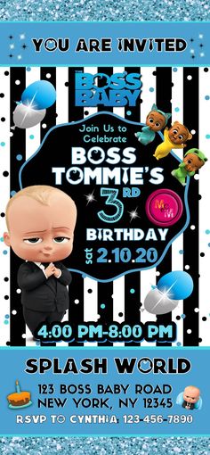 Editable African American Boss Baby Invitations – MugandMouseDesigns Boss Baby Invitation Template Free Editable, Invitation Card Design Birthday Kids, Boss Baby Invitation Template Free, Baby Boss Birthday Party Theme, Boss Baby Birthday Party Boy, Boss Baby Invitation, Baby Birthday Party Invitations, Boss Baby Party, Baby Birthday Invitation Card