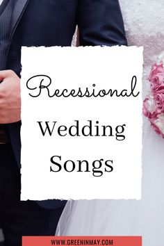 a bride and groom holding hands with the words professional wedding songs on top of them