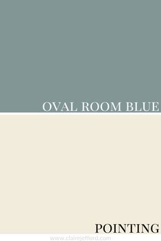 the words ovar room blue are in white and gray