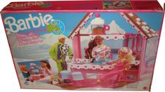 the barbie doll house is in its original box