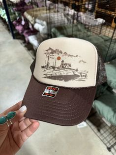 Homestead Horizon Trucker HatBrownOS Trucker Hat Outfit, Hooey Hats, Real Turquoise Jewelry, Country Gal, Job Clothes, Boone Nc, Mens Hats, Fall Attire, Hey Dudes