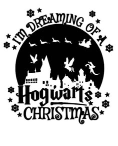 i'm dreaming of a hogwarts christmas svg file for cricut