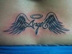 an angel tattoo on the chest