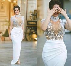 High Neck Pearls Beading see-though Evening Gown Mermaid Gown Prom, Beaded Mermaid, African Print Dress Ankara, Soiree Dress, Dress Ankara, Braut Make-up, Beaded Prom Dress, Evening Dress Fashion, African Print Dress