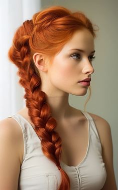 Hairstyles For Redheads, Crown Braid Hairstyles, Twisted Braid Hairstyles, Redhead Braid, Redhead Hairstyles, Redheaded Women, Twisted Braid, Hairstyles For Ladies