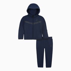 Nike Haddad Kid's Sportswear Tech Fleece Tracksuit Infants - Color: Midnight Navy - Tops and Bottoms USA - Blue Tracksuit, Kids Sportswear, Tops And Bottoms, Nike Fleece, Nike Tech Fleece, Nike Tech, Nike Kids, Tech Fleece, Blue Style