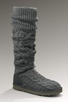 Women’s UGG Over-the-Knee Twisted Cable Boots By Overland Sheepskin Co, http://www.overland.com/Products/Footwear-4000/BootsShoesSandals-4001/UGGAustraliaFootwear-592/WomensUGGOvertheKneeTwistedCableBoots/PID-58912.aspx Ugg Boots Women Tall, Over The Knee Boot Leggings, Long Sweater Boots, Warm Knee High Boots, Knitted Over The Knee Boots, Uggs Tall Slouchy Winter Boots, Over The Knee Ugg Boots, Womens Tall Ugg Boots, Women Ugg Socks