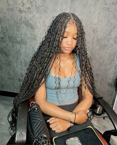 Fresh Braids, Box Braid Hair, Black Ponytail, Black Hairstyle, Boho Knotless, Cute Box Braids, Summer Braids, Black Ponytail Hairstyles, Protective Hairstyle