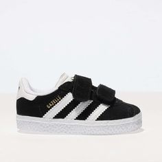 White Gazelle, Adidas Gazelle Black, Kids Collage, Toddler Adidas, Black And White Trainers, Adidas Baby, Adidas Trainers, Toddler Girl Shoes