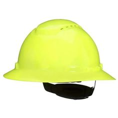 a yellow hard hat on a white background