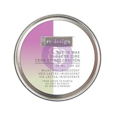 a tin of white and purple wax on a white background with the words design in it