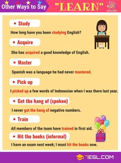 an english speaking poster with the words learn