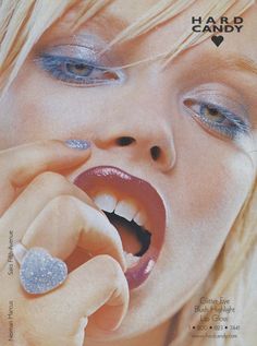 Makeup Magazine, Makeup Ads, Behind Blue Eyes, Buy Makeup, Magazine Ad, Glitter Eyes, Hard Candy