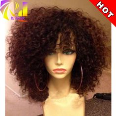 100% curly human hair wig #cheap price human hair wig #lace front curly wig #brazilian lace wig with bangs #whatsapp:0086-18354218743 Brazilian Lace Front Wigs, Short Lace Front Wigs, Short Human Hair Wigs, Cheap Human Hair, Remy Human Hair Wigs, Curly Lace Front Wigs, Front Hair Styles, Sisterlocks, Curly Wig