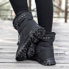 Winter Warm Women Boots Waterproof Snow Boots Plush Ankle Shoes Woman Red Black Boot Ladies Botas De Mujer Invierno Nuevas Winter High Ankle Lace-up Hiking Boots, Winter Hiking Lace-up Boots With Round Toe, Winter Lace-up Boots With Padded Ankle For Outdoor, Winter High-top Weatherproof Lace-up Boots, Winter Outdoor Lace-up Boots With Padded Ankle, Winter Ankle-high Lace-up Boots For Hiking, Winter Black Martin Boots With Padded Ankle, Waterproof Winter Mid-calf Boots For Outdoor, Black Martin Boots With Padded Ankle For Winter