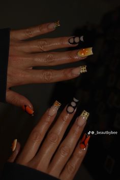 Nail Inspo Builder Gel, Pinup Nails Vintage Style, Vacation Nails Jamaica, Halloween Nail Ideas 2024, Maximalist Nails Square, Cute Gel X Nail Designs, Shirt Nail Design Ideas, Fall Nail Sets Acrylic, Nails Acrylic Simple Classy