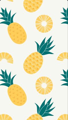 pineapples and oranges on a white background