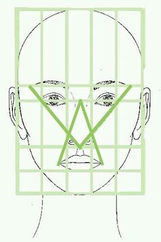 a man's face is shown with the lines drawn across it to show how he has