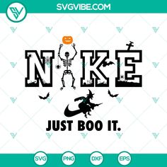 a halloween svg file with the words'n ikee just boo it