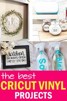 the best cricut vinyl projects for home decor and crafts with free printables