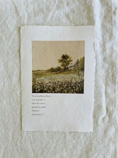 a piece of paper with an image of a tree on it