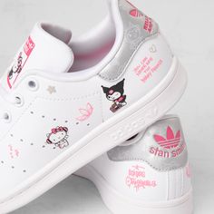 adidas Originals x Hello Kitty® Stan Smith Athletic Shoe - Big Kid - White Hello Kitty Airforce, Cheap Shoes Hello Kitty, Hello Kitty High Top Sneakers, Cute Shoes For Kids, Hello Kitty Converse One Star, Hello Kitty Sneakers & Athletic Shoes, Converse New, Hello Kitty Shoes, Shoe Size Chart Kids